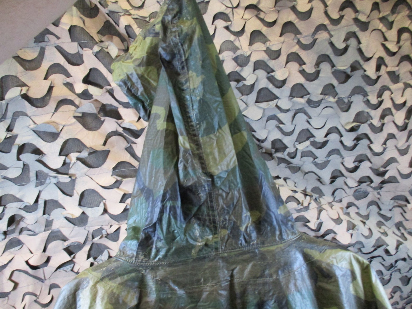 US Military Woodland Camo Ripstop Poncho Tactical Rain Gear Surplus