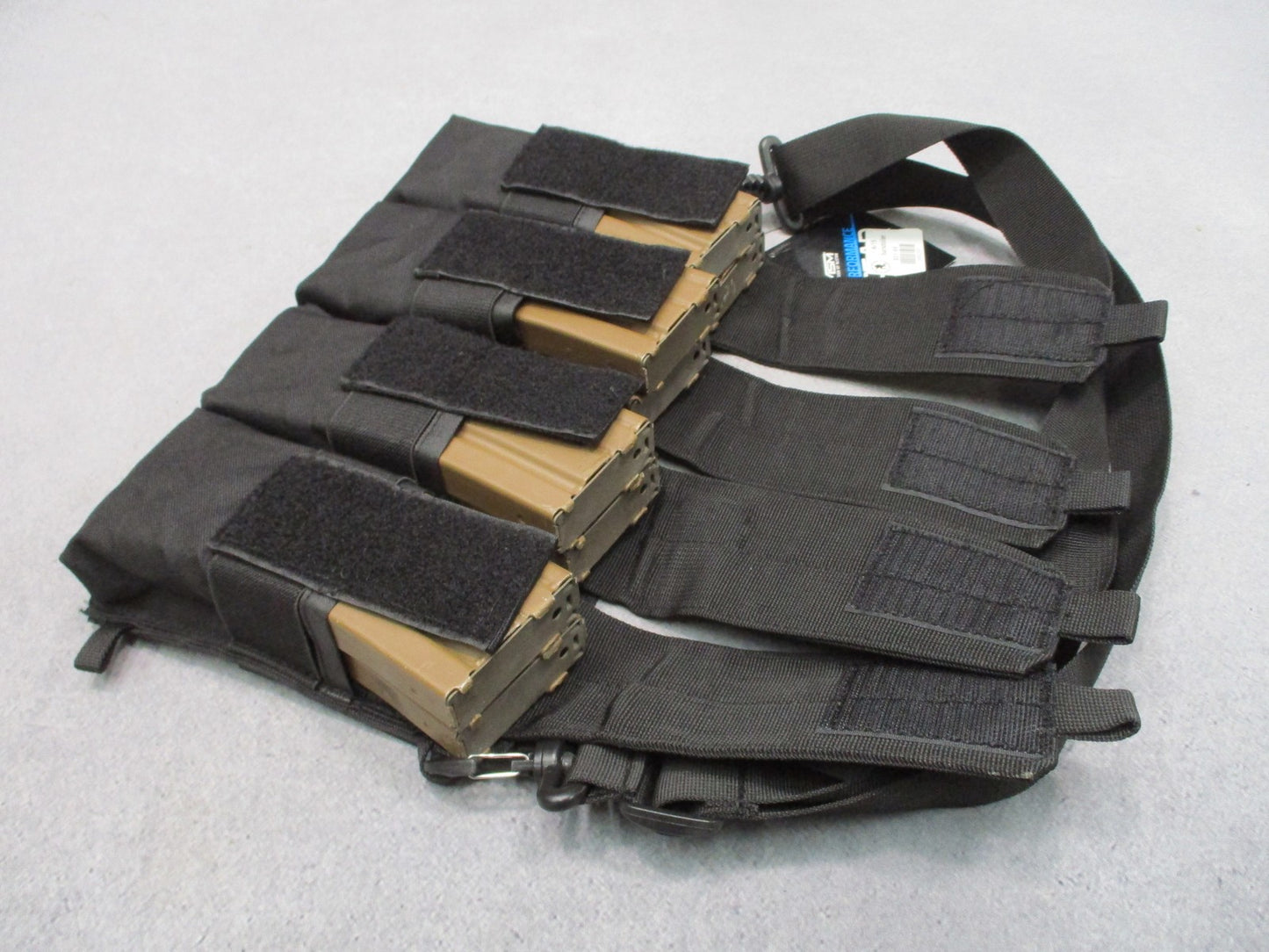 VISM Tactical Bandolier Pouch 8 (5.56) or 4 (7.62) Magazines Black Empty