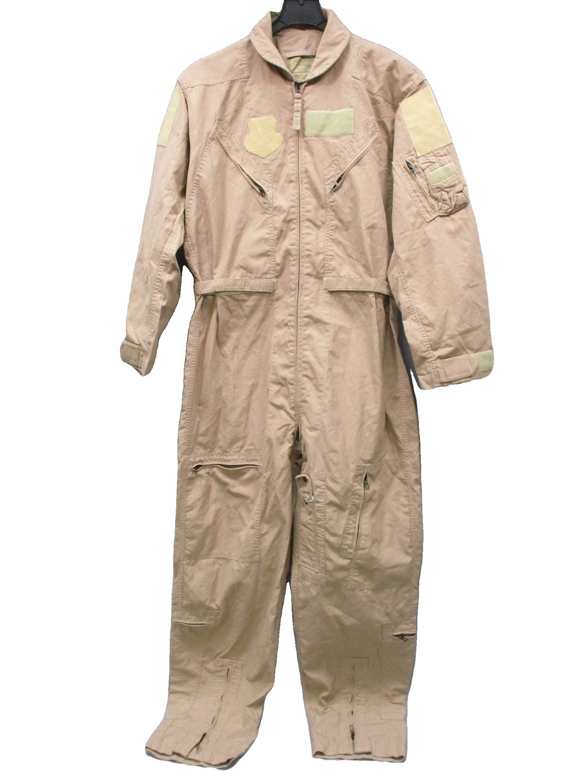 US Military CWU-27/P Flight Suit Coveralls Tan Fire Resistant Size 44L