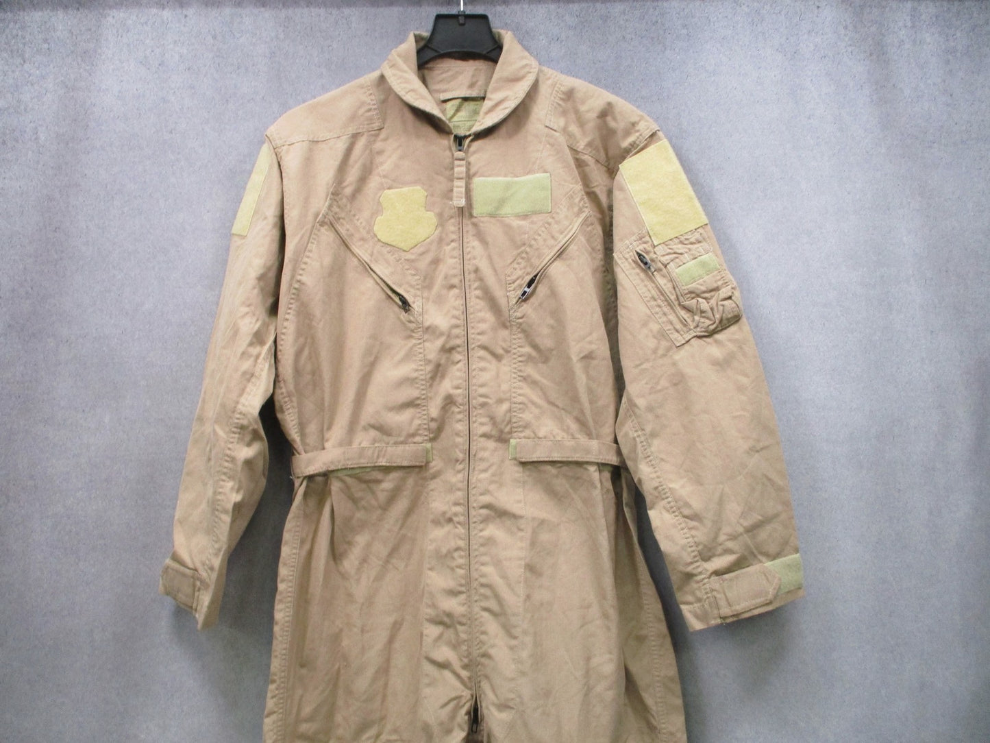 US Military CWU-27/P Flight Suit Coveralls Tan Fire Resistant Size 44L