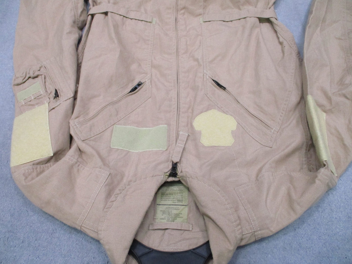 US Military CWU-27/P Flight Suit Coveralls Tan Fire Resistant Size 44L