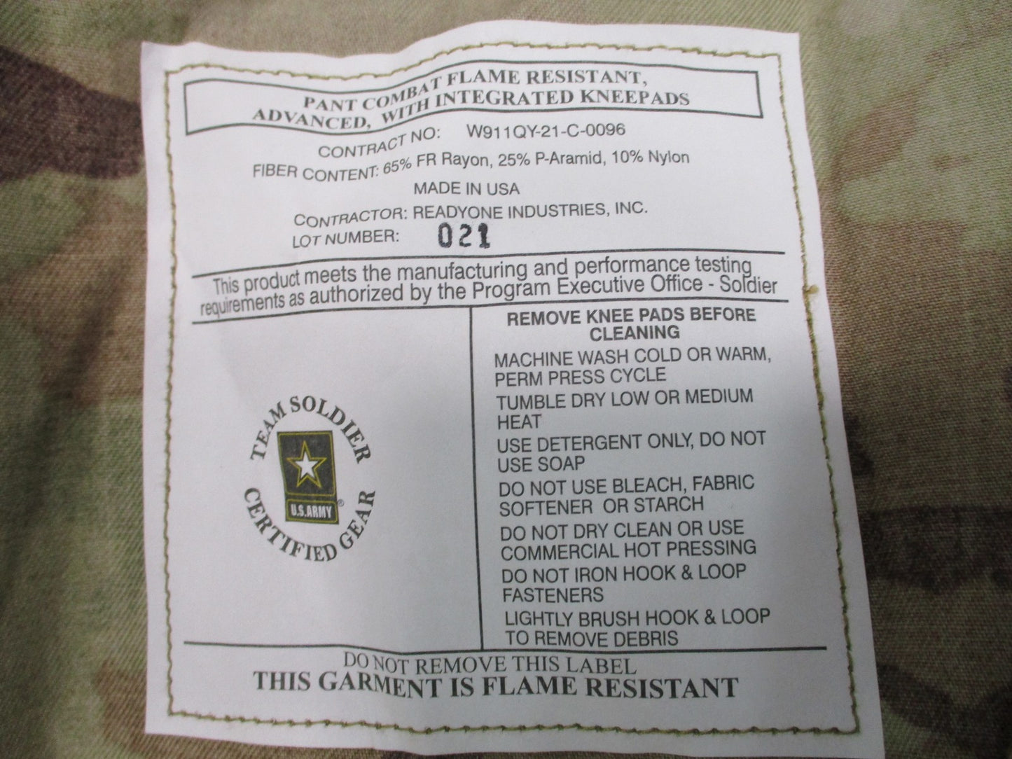 US Army FR Advanced Combat Pants M-R Scorpion OCP AIKP ReadyOne NWOT