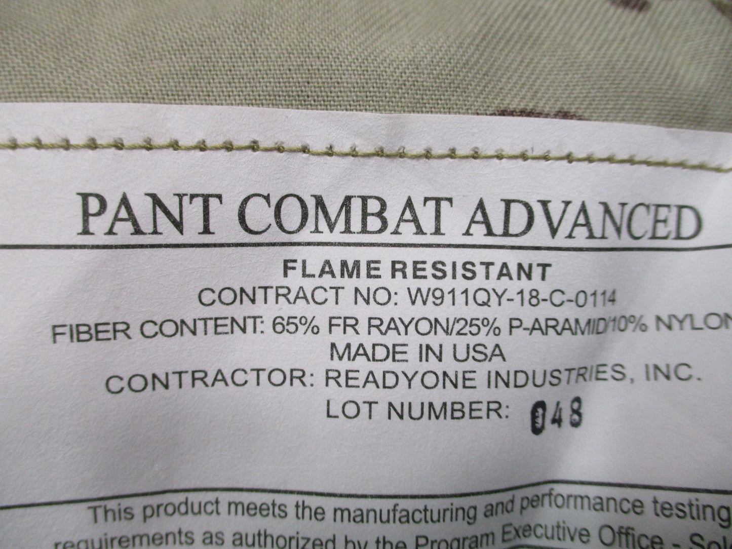 US Army Advanced Combat Pants Small Regular FR Scorpion OCP ReadyOne USA