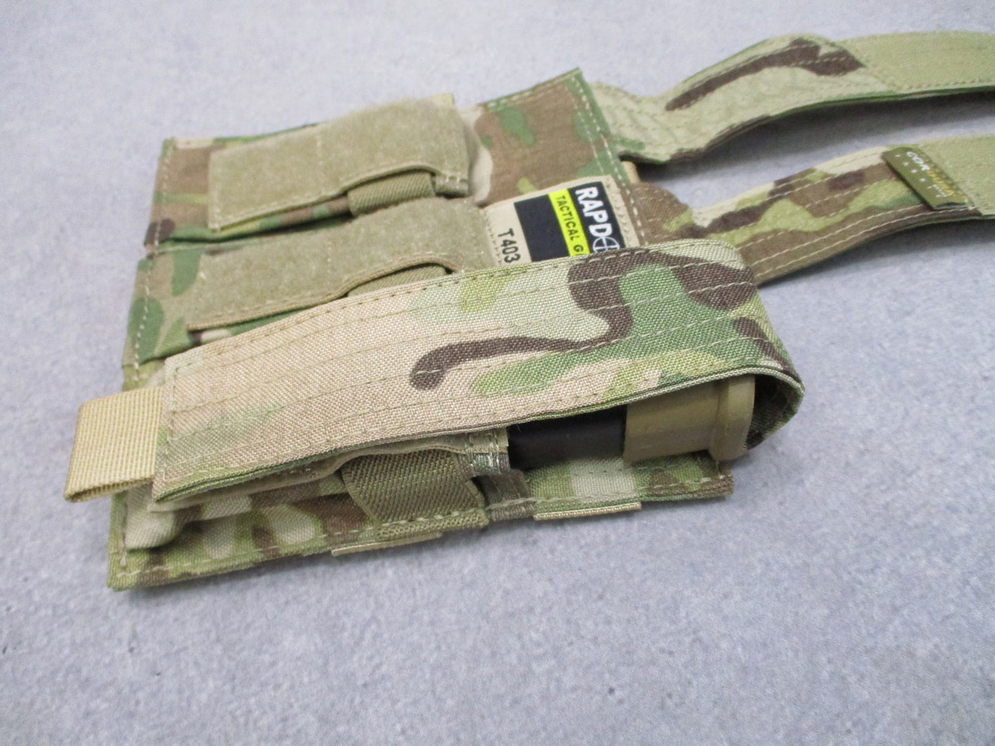 Rapdom Tactical Gear T403 Triple Pistol Extended Magazine Pouch MultiCam MOLLE