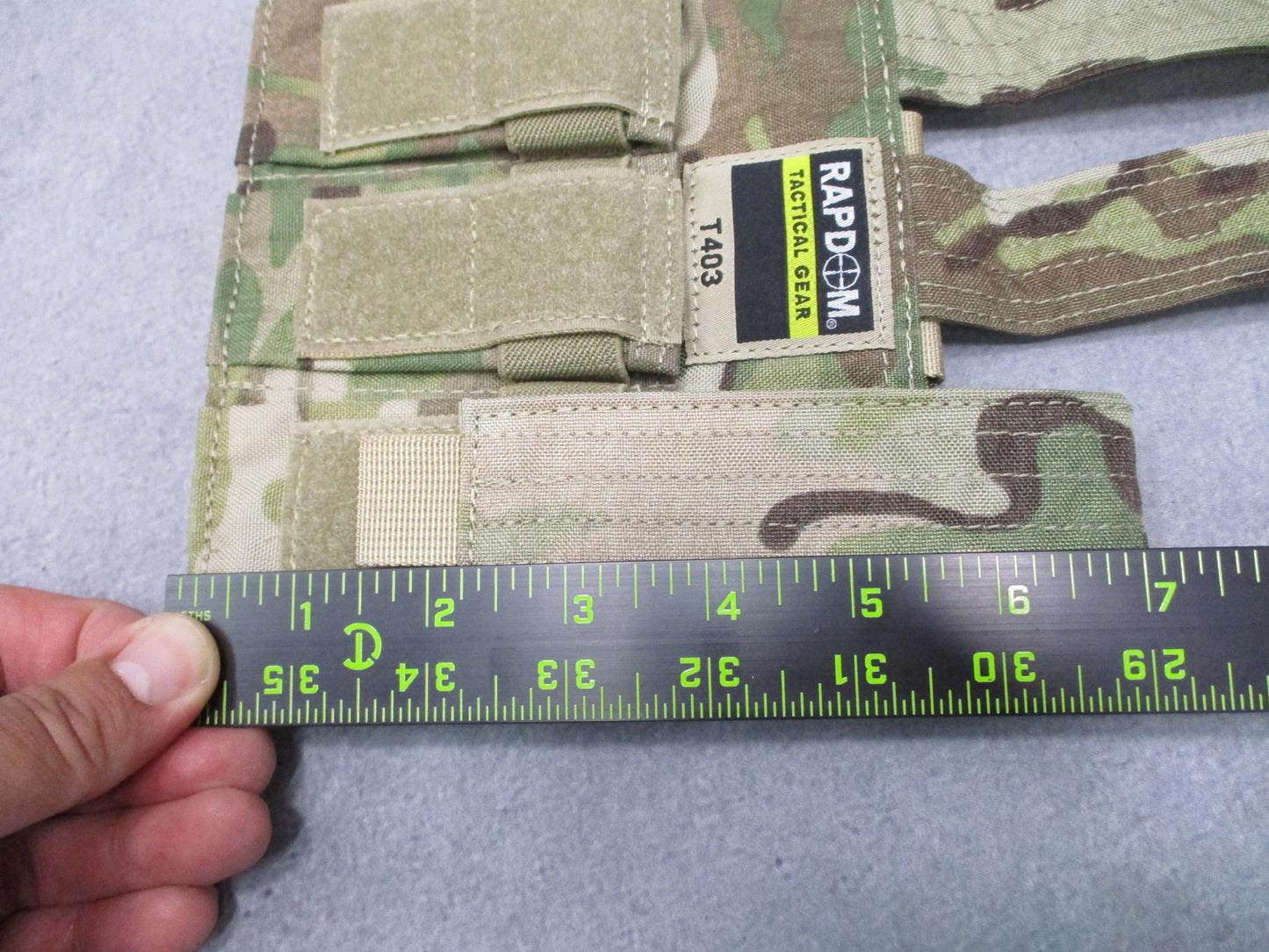Rapdom Tactical Gear T403 Triple Pistol Extended Magazine Pouch MultiCam MOLLE