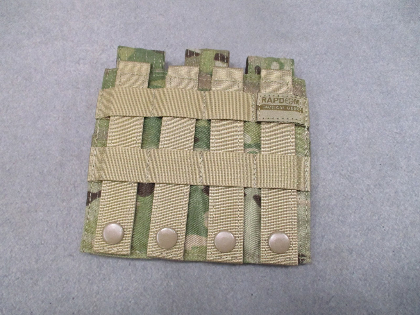 Rapdom Tactical Gear T403 Triple Pistol Extended Magazine Pouch MultiCam MOLLE