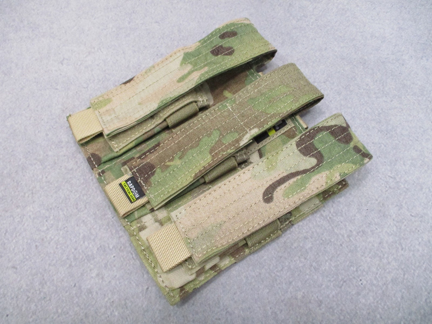 Rapdom Tactical Gear T403 Triple Pistol Extended Magazine Pouch MultiCam MOLLE