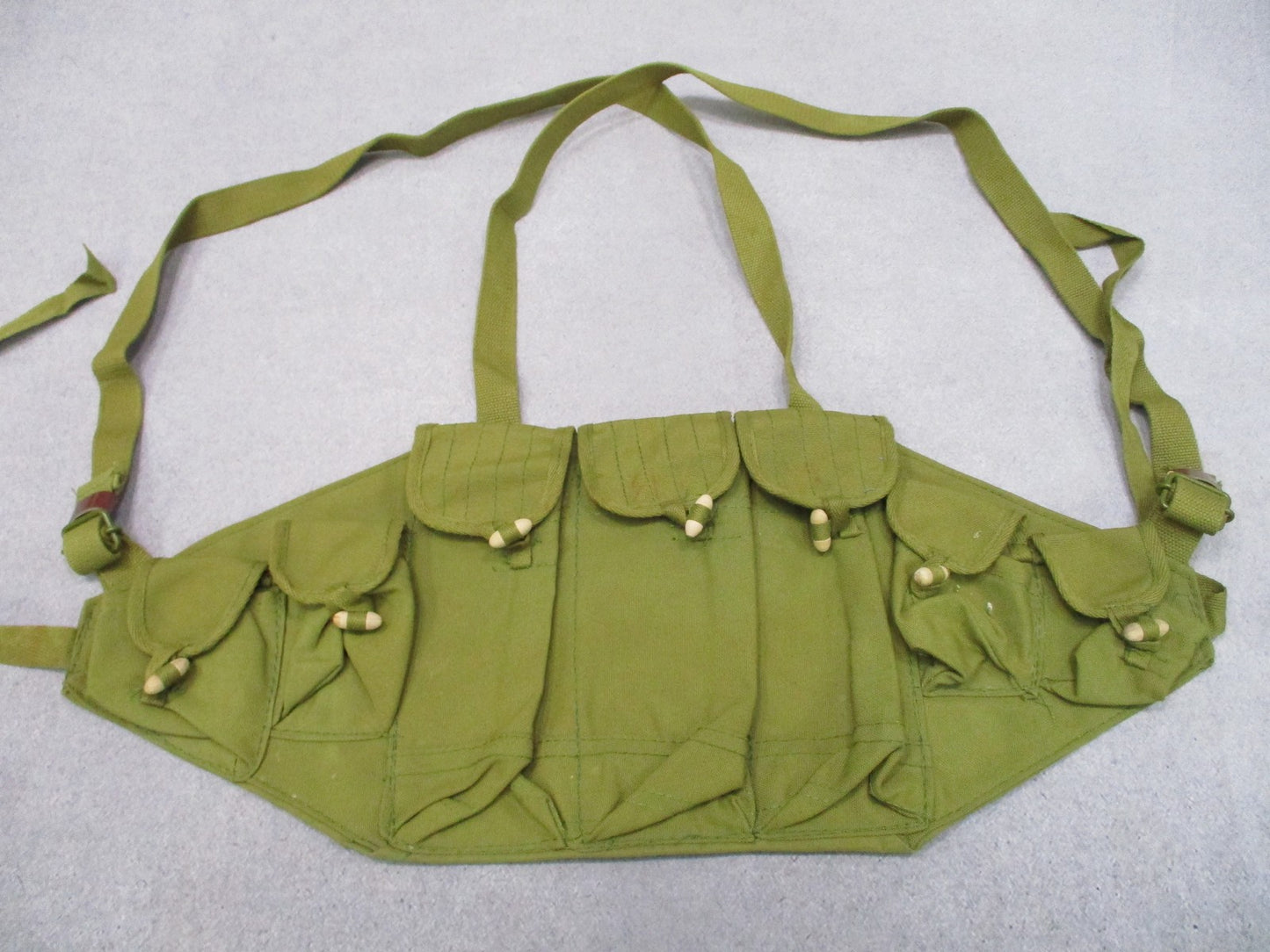 Type 56 Chicom Chest Rig Olive Green Canvas Russion Army Reproduction
