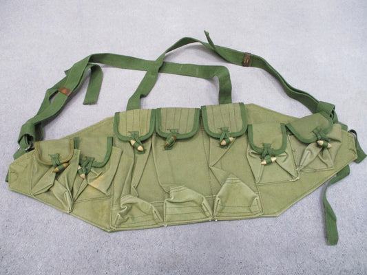 Vintage Chinese Type 56 Chicom 7.62x39 Magazine Chest Rig Olive Drab Canvas