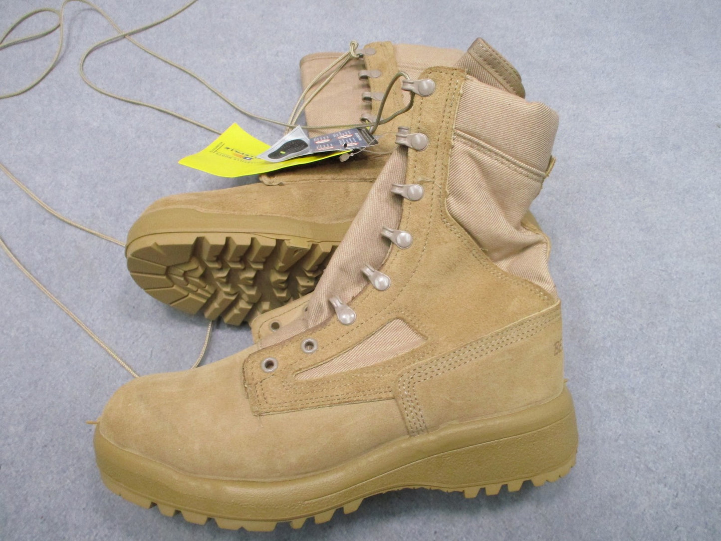 New Belleville 340DES Hot Weather Combat Boots Tan Suede Nylon US Made Size 7.5R