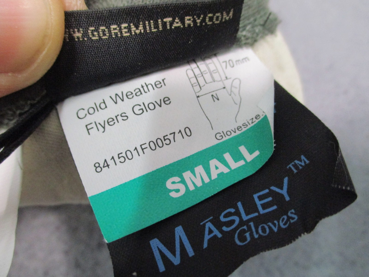 Used Masley Cold Weather Flyers Gloves GORE-TEX Nomex Military Surplus Size Sml