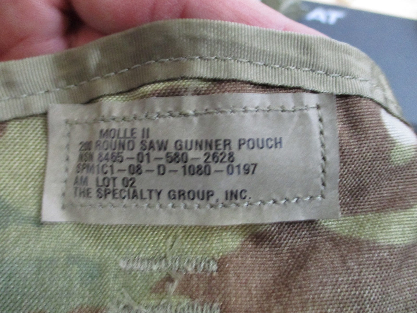 (1) NWOT US ARMY 200 ROUND SAW POUCH GUNNER POCKET MULTICAM OCP MOLLE