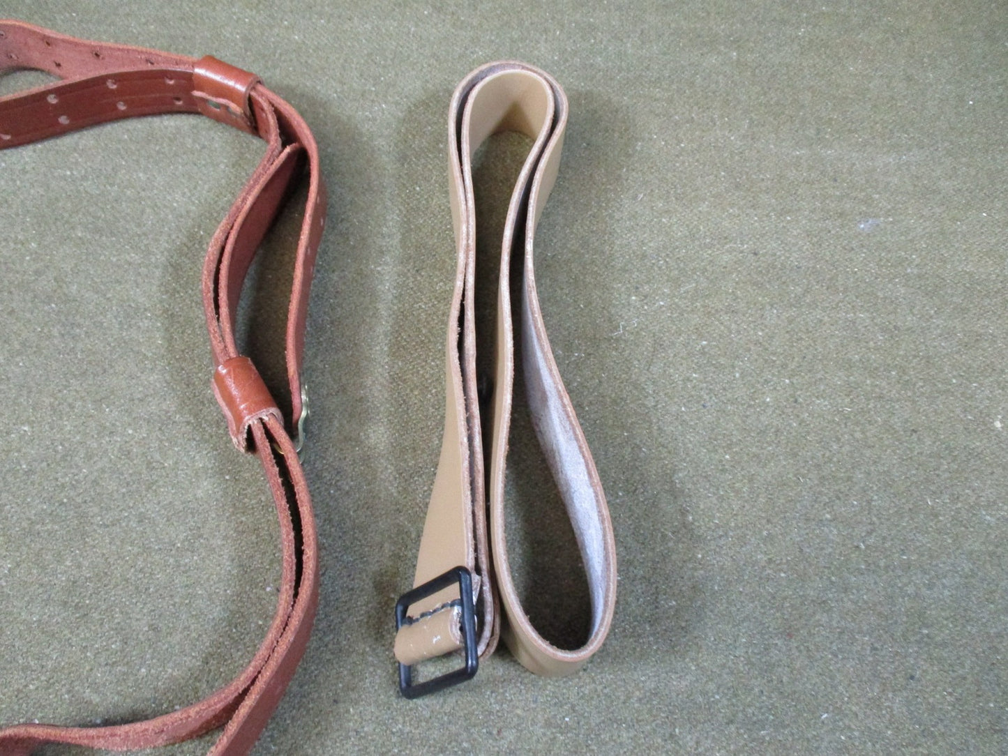 Lot of 3 Leather Slings: 1 Browning Branded & 2 Vintage Military Surplus Style