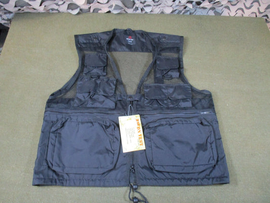 New Rothco Recon Vest Tactical fishing vest Multi-Pocket Black Size XL Item 6484