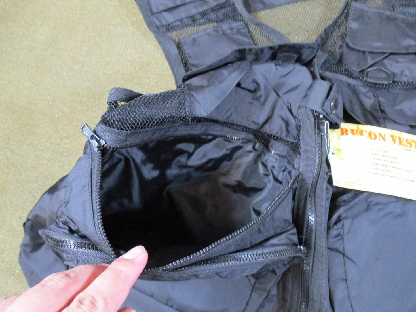 New Rothco Recon Vest Tactical fishing vest Multi-Pocket Black Size XL Item 6484