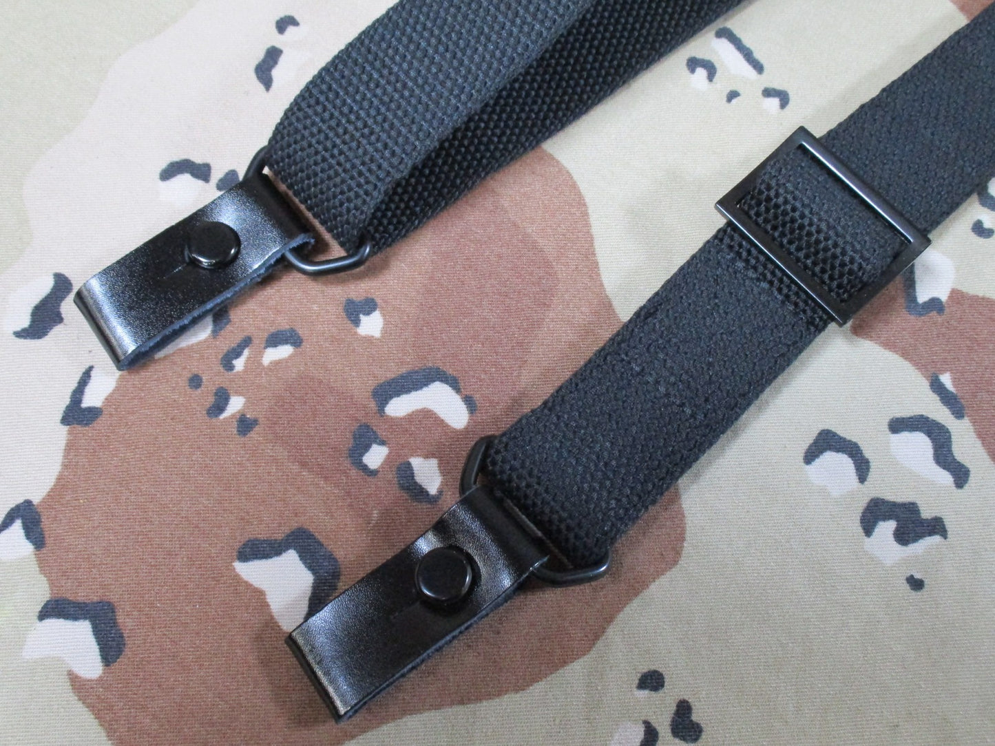 2x Adjustable Tactical Webbing Straps Black Military Surplus Utility Gear