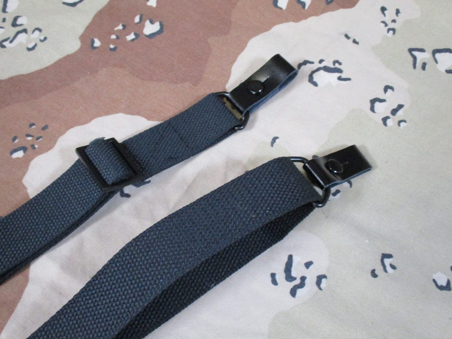 2x Adjustable Tactical Webbing Straps Black Military Surplus Utility Gear