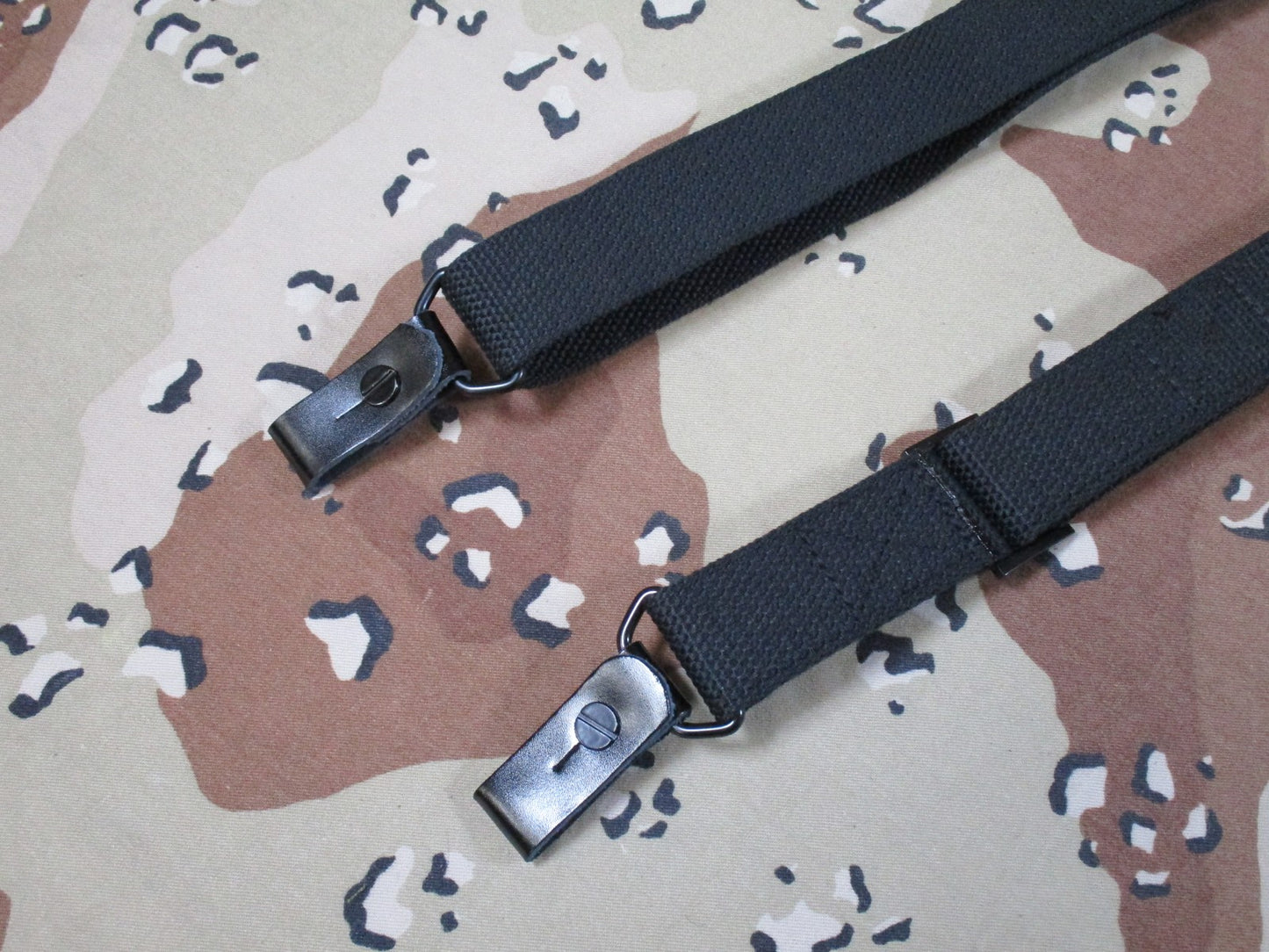 2x Adjustable Tactical Webbing Straps Black Military Surplus Utility Gear