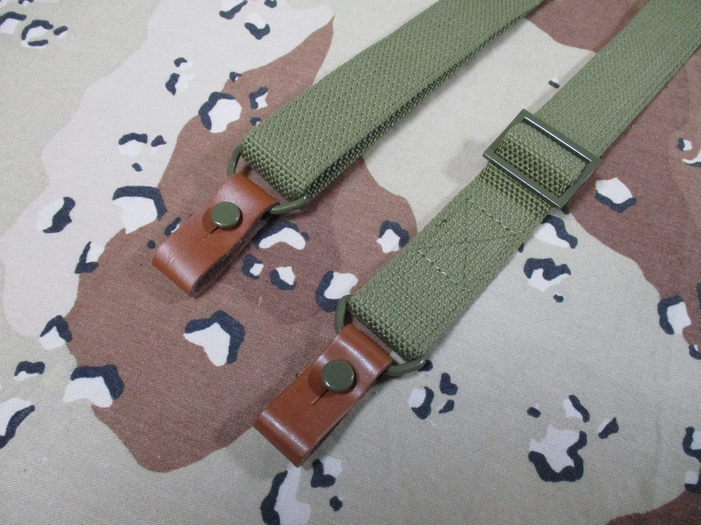 Vintage Military Surplus Olive Drab Webbing Suspenders Tactical Gear