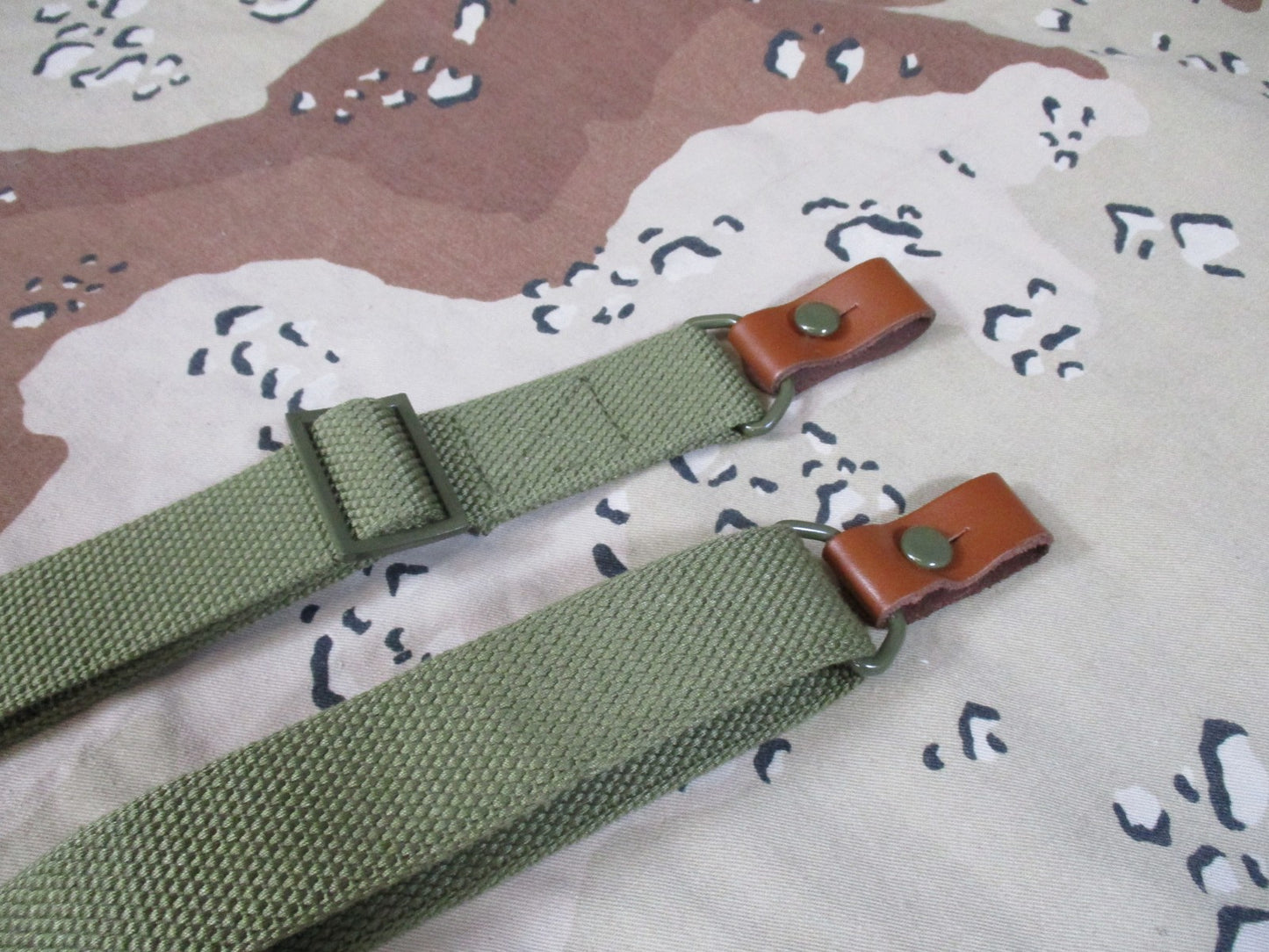 Vintage Military Surplus Olive Drab Webbing Suspenders Tactical Gear