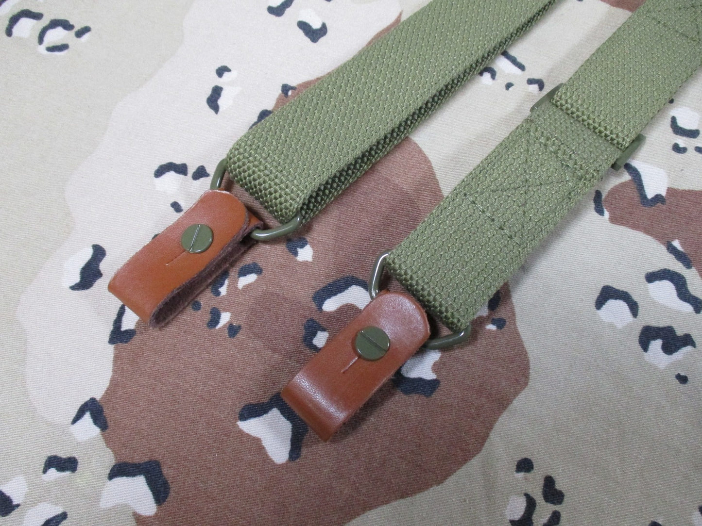 Vintage Military Surplus Olive Drab Webbing Suspenders Tactical Gear