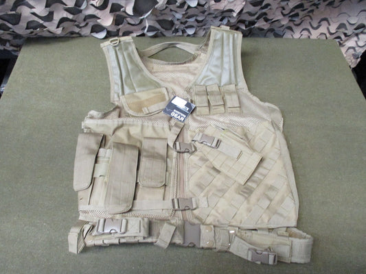 VISM by NC Star Tactical Vest Shooters Gear Tan MOLLE Adjustable Mesh