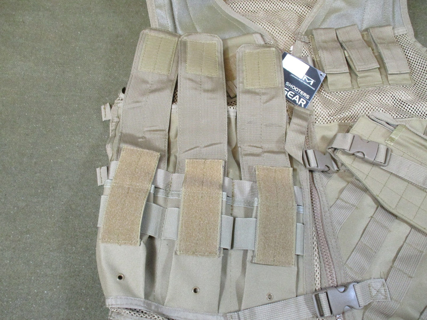 VISM by NC Star Tactical Vest Shooters Gear Tan MOLLE Adjustable Mesh
