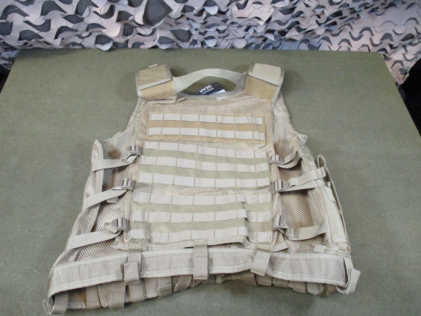 VISM by NC Star Tactical Vest Shooters Gear Tan MOLLE Adjustable Mesh