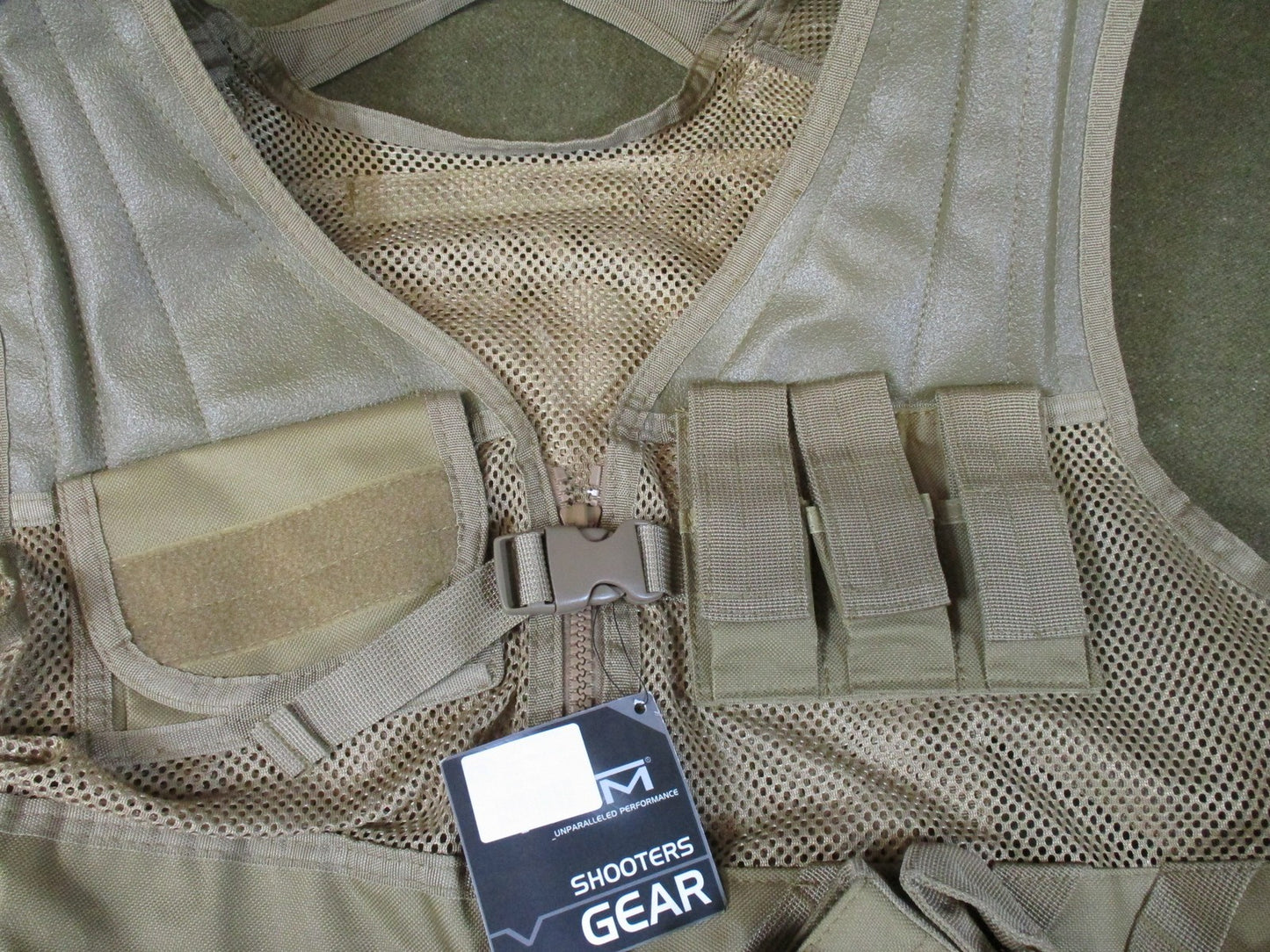 VISM by NC Star Tactical Vest Shooters Gear Tan MOLLE Adjustable Mesh