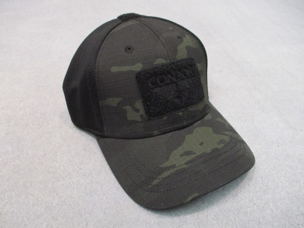 New Condor Flex Tactical Cap Multicam Black L/XL Hook & Loop Patch Hat 161080