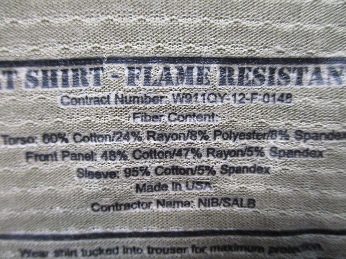 Genuine US Army Combat Shirt Flame Resistant Multicam Size Large ACS Tactical