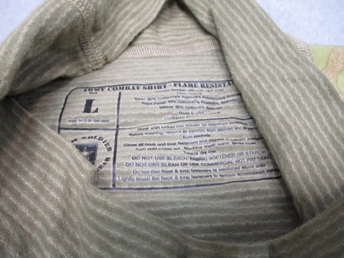 Genuine US Army Combat Shirt Flame Resistant Multicam Size Large ACS Tactical