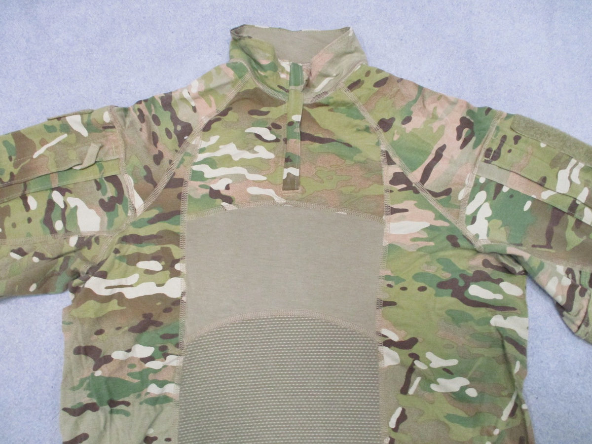 US Army Combat Shirt Flame Resistant Multicam Size Medium 1/4 Zipper OCP Used