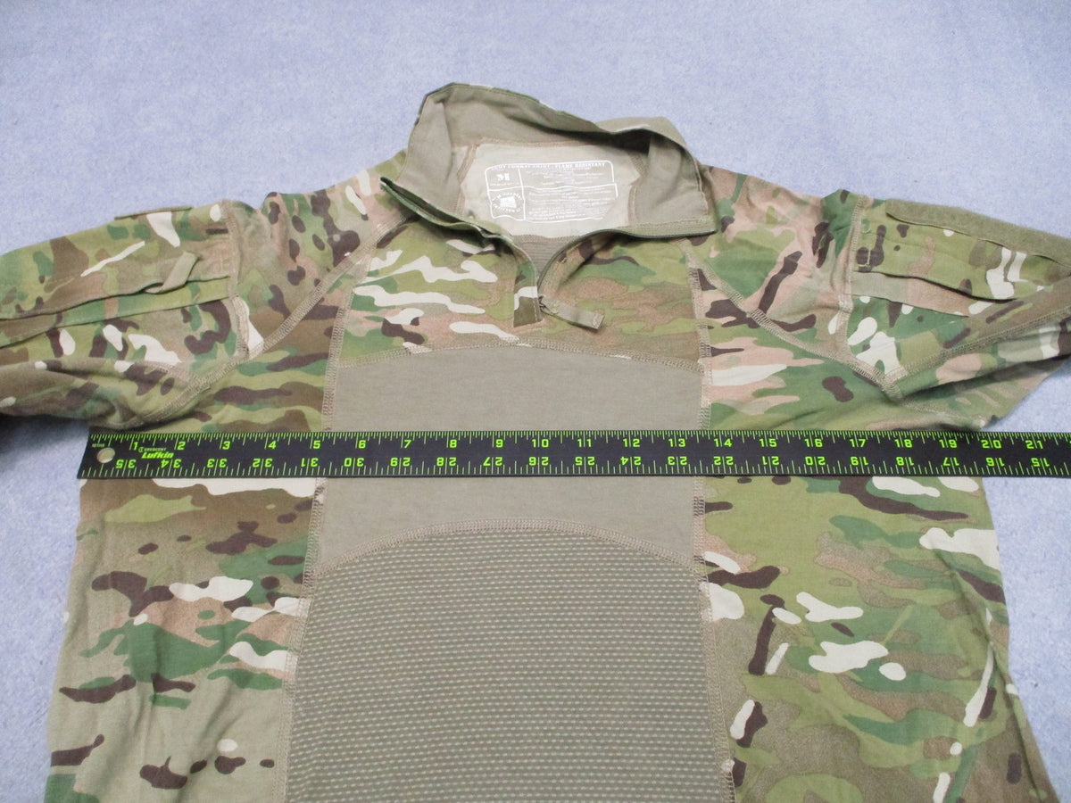 US Army Combat Shirt Flame Resistant Multicam Size Medium 1/4 Zipper OCP Used