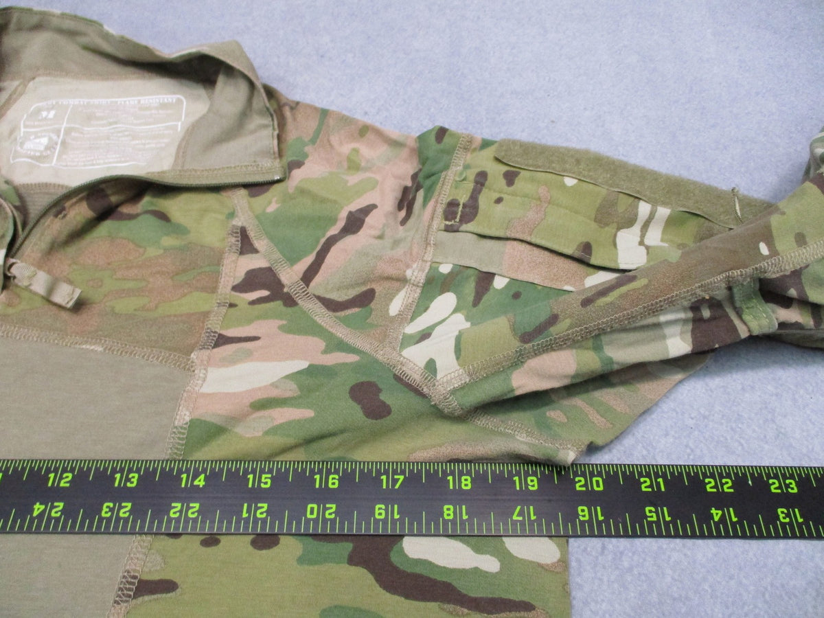 US Army Combat Shirt Flame Resistant Multicam Size Medium 1/4 Zipper OCP Used