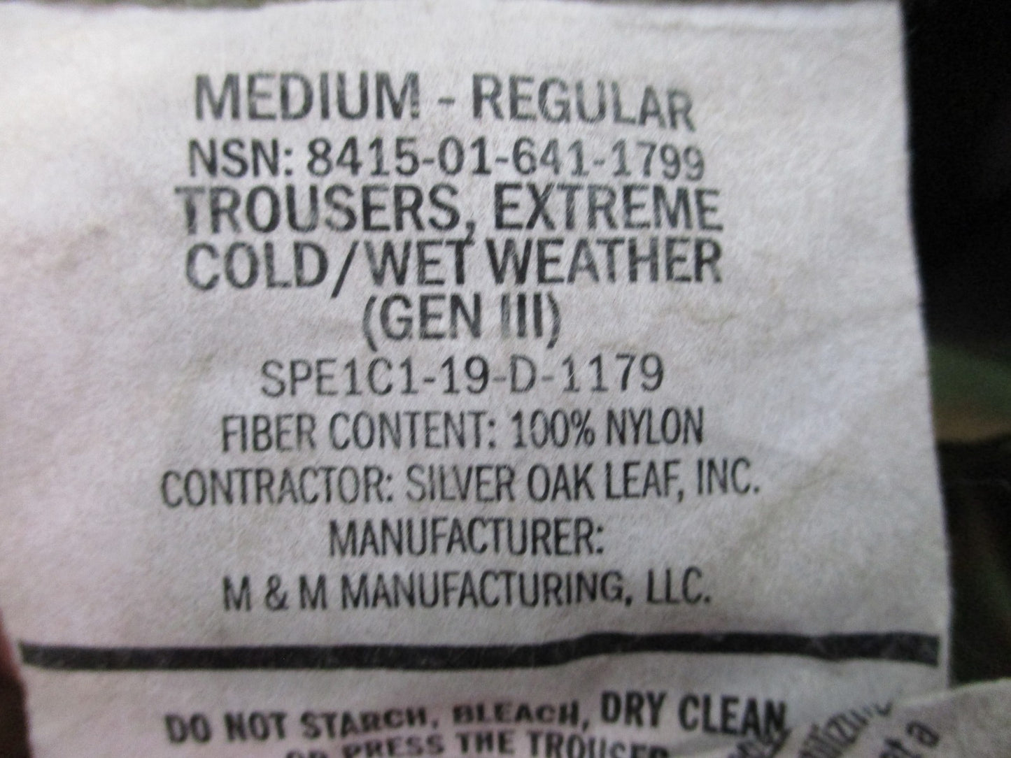 USGI ECWCS Gen III Level 6 Rain Pants OCP Scorpion Medium Regular - USED -