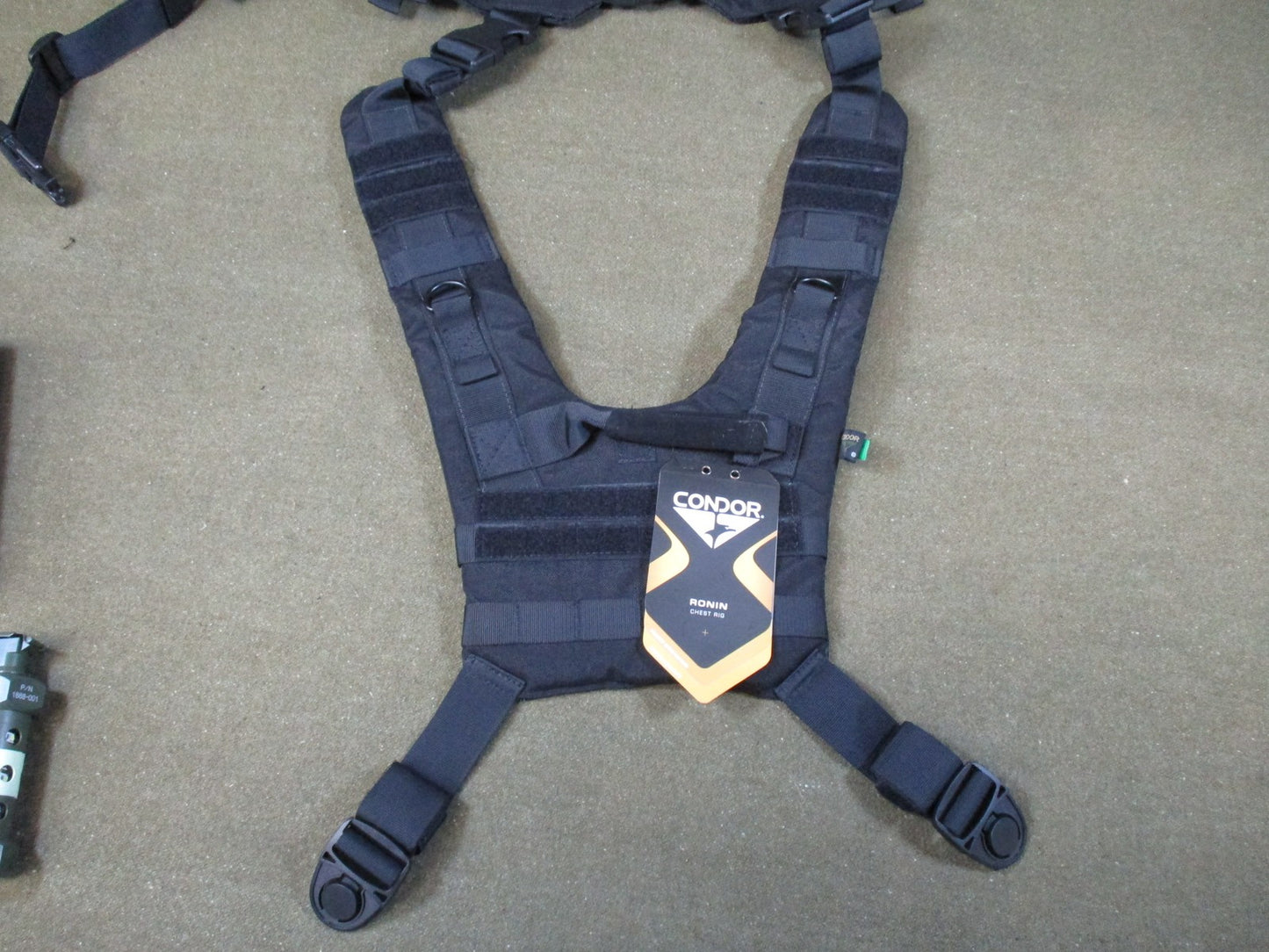New Condor Ronin Chest Rig Tactical MOLLE Vest Black Adjustable swat team