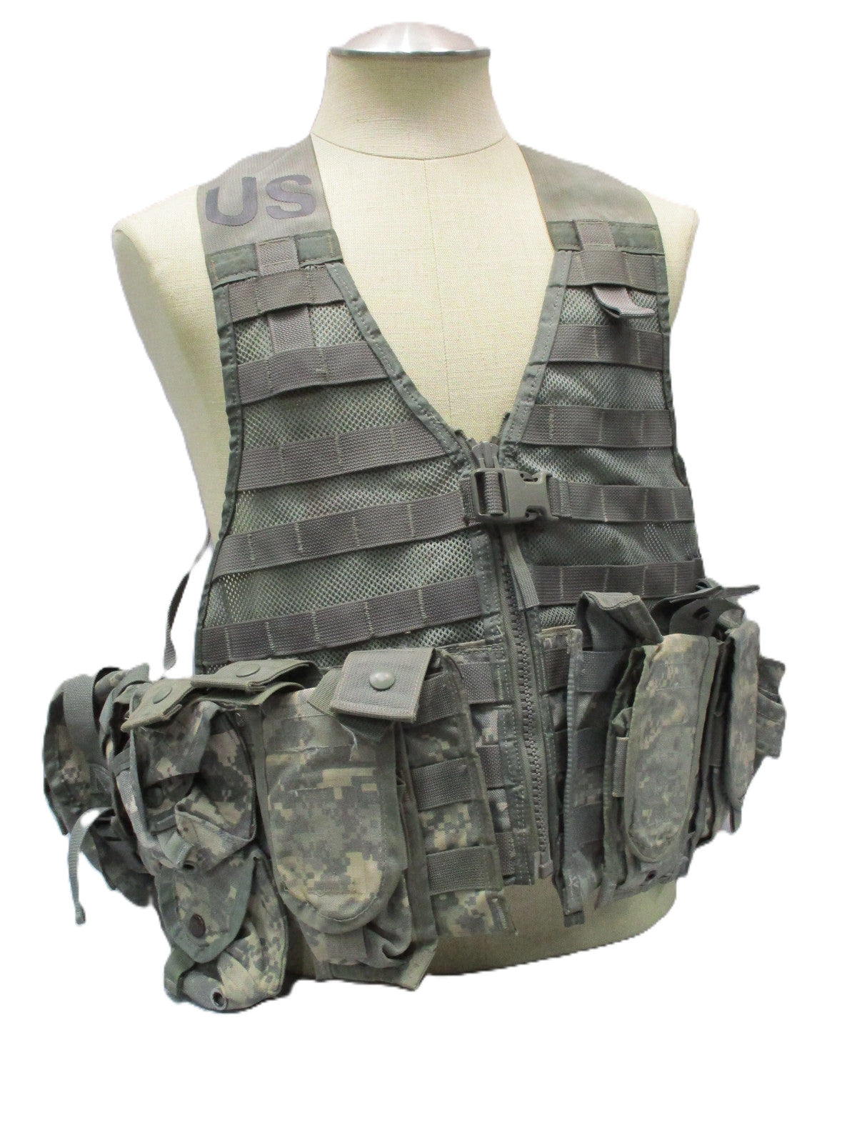 USGI MOLLE II FLC Vest Rifleman Set ACU UCP 9 Pouches Fighting Load Carrier
