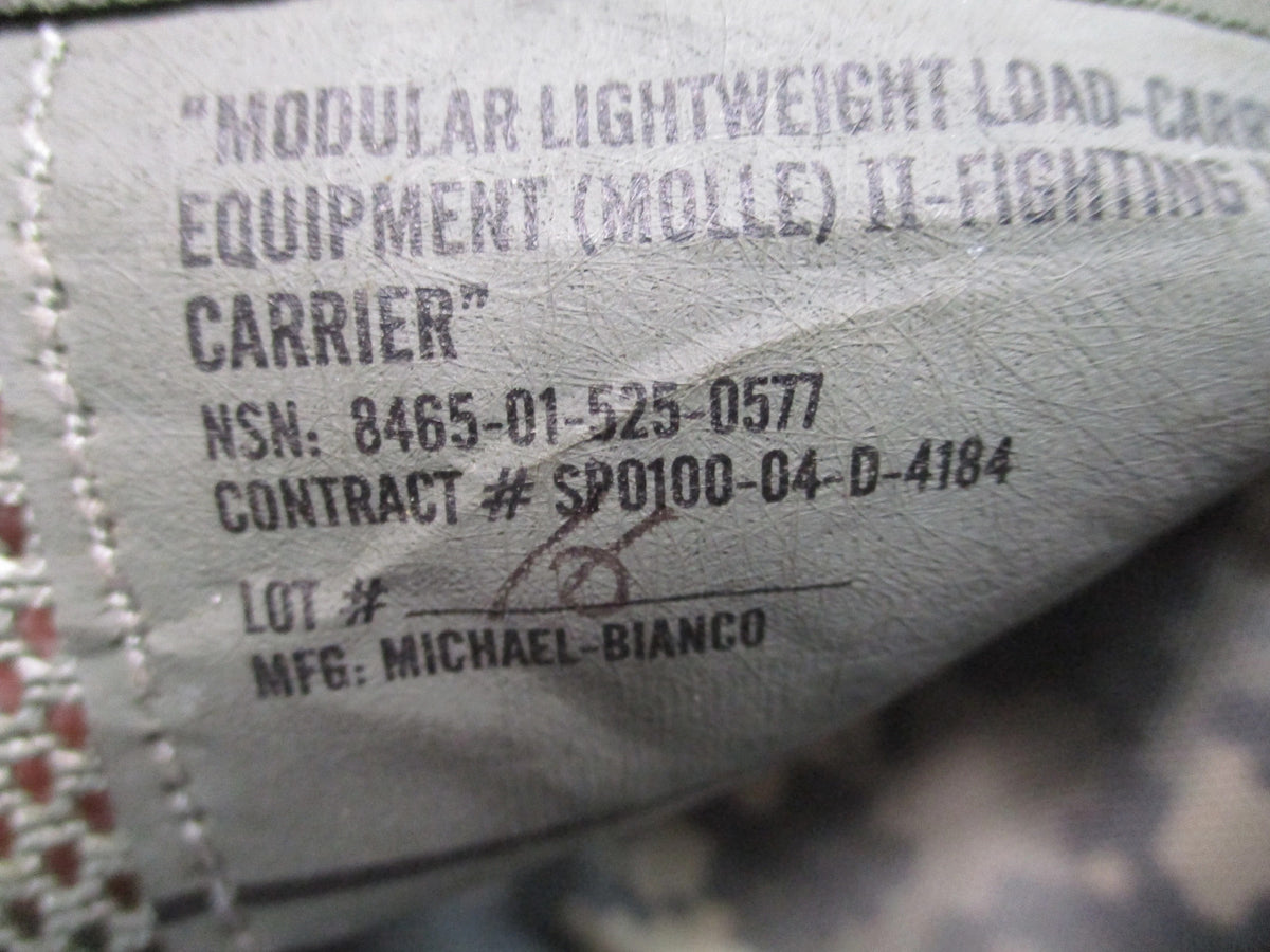 USGI MOLLE II FLC Vest Rifleman Set ACU UCP 9 Pouches Fighting Load Carrier