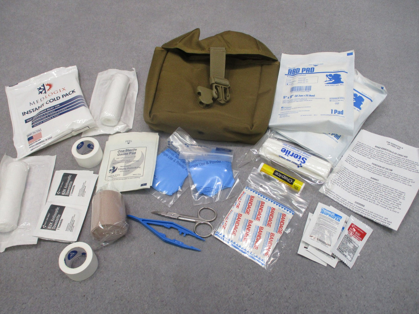 Elite First Aid Platoon IFAK Tactical MOLLE Pouch Kit Tan - New Open Box