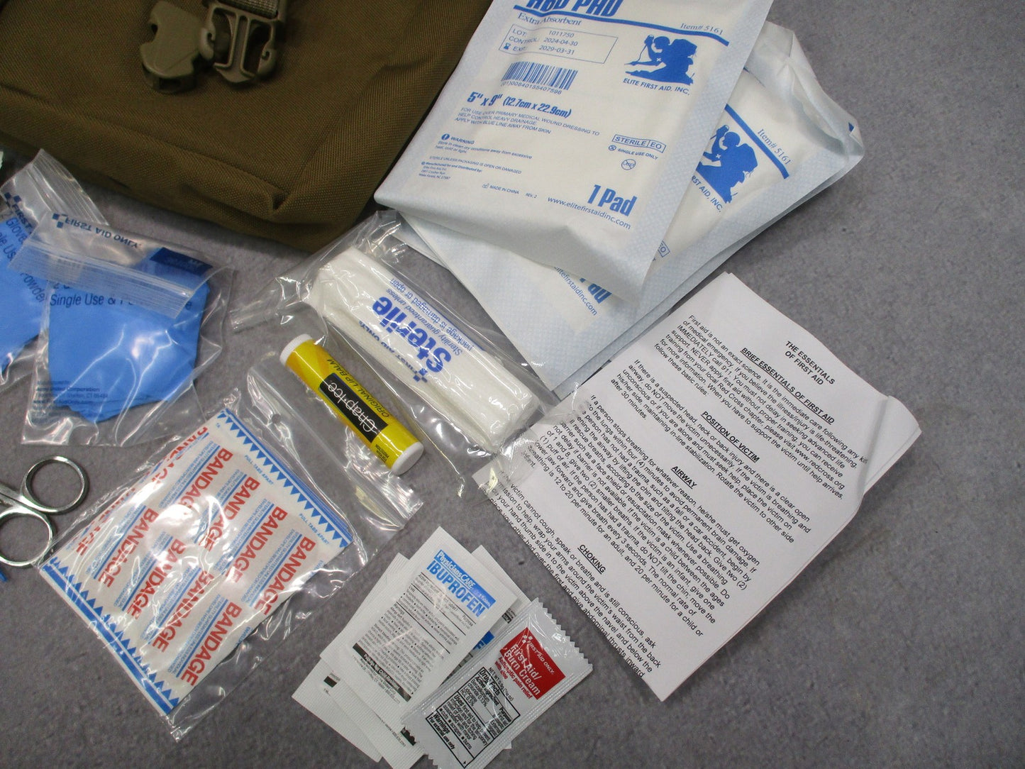 Elite First Aid Platoon IFAK Tactical MOLLE Pouch Kit Tan - New Open Box