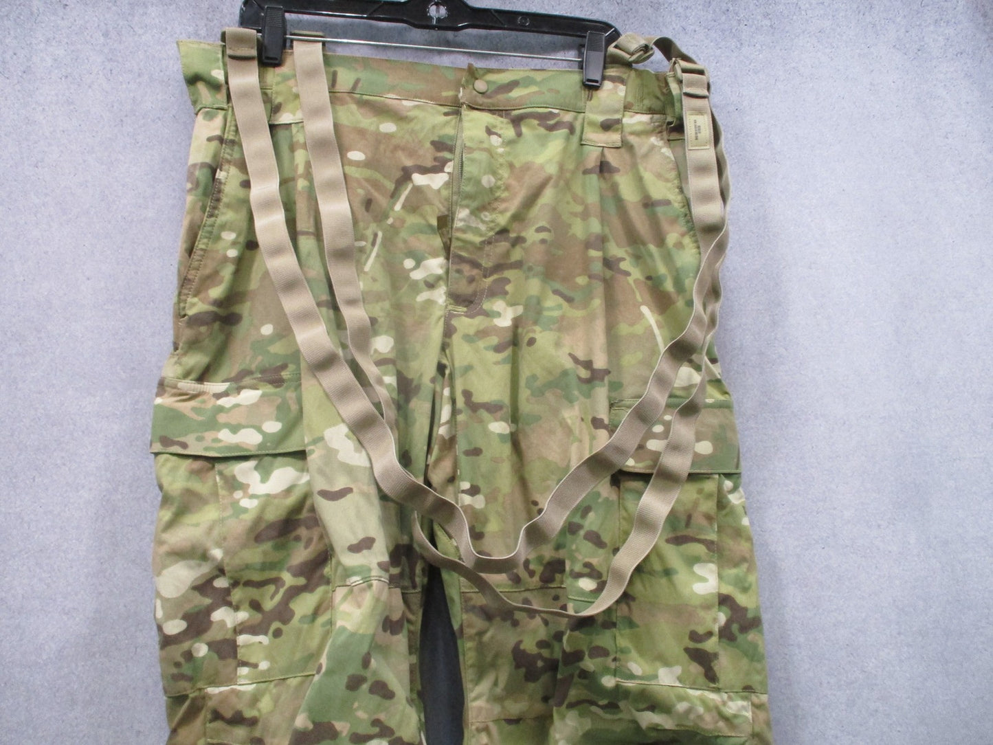 US Military PCU Level 5 Soft Shell Trousers Multicam Large Regular w/ Suspenders