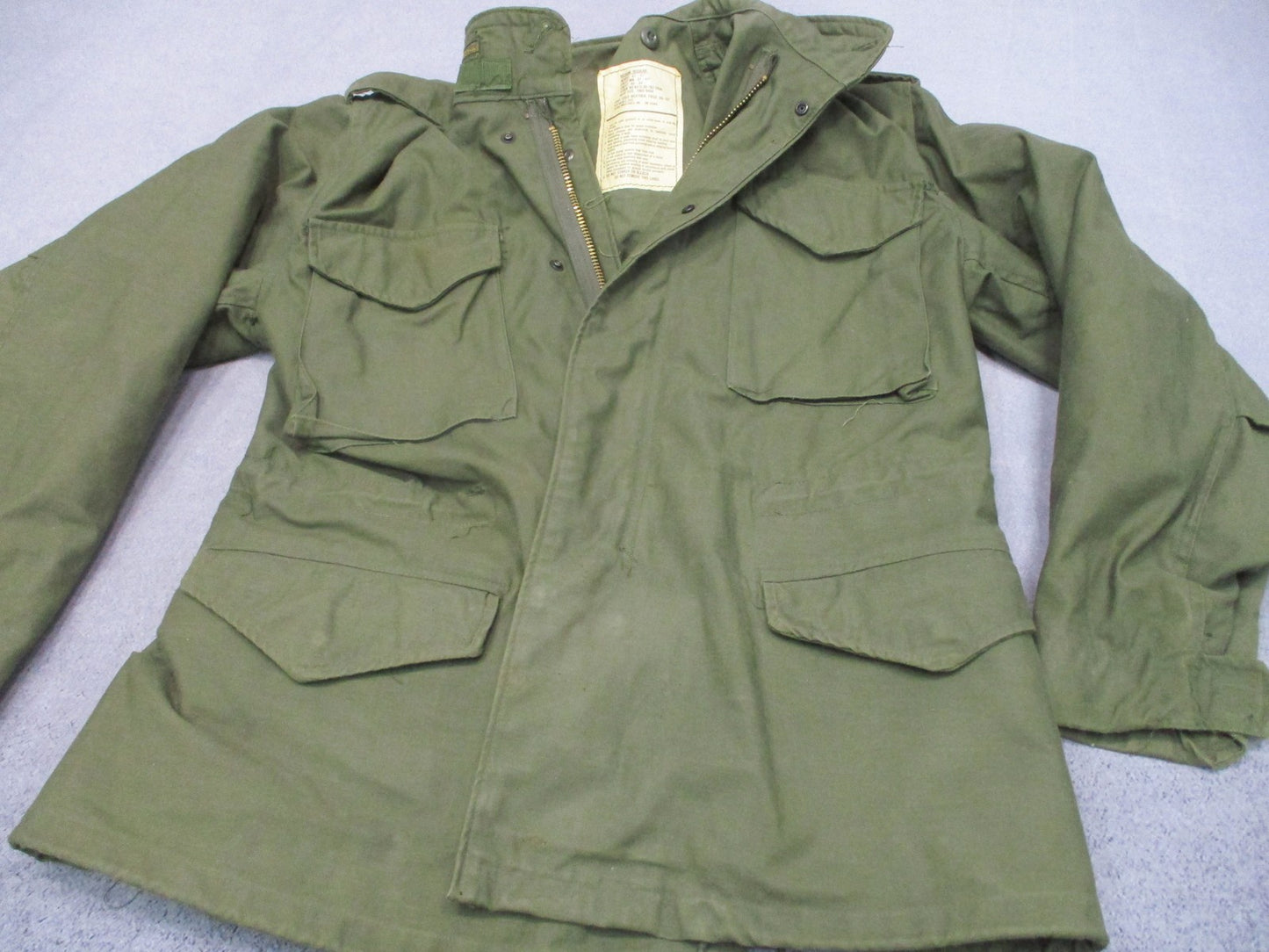 Vintage Alpha Industries M-65 Field Jacket OG-107 Olive Green Medium Regular