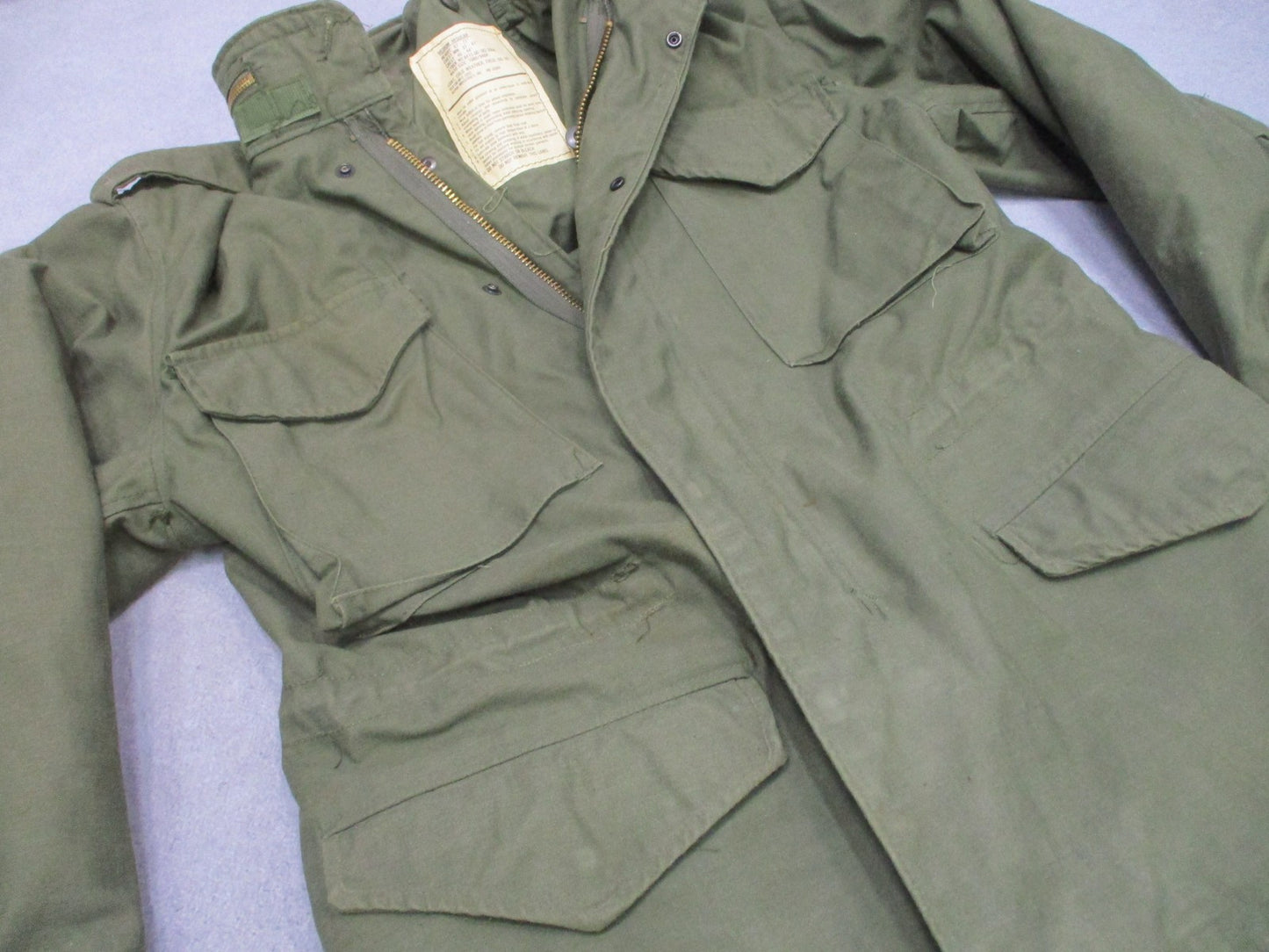 Vintage Alpha Industries M-65 Field Jacket OG-107 Olive Green Medium Regular