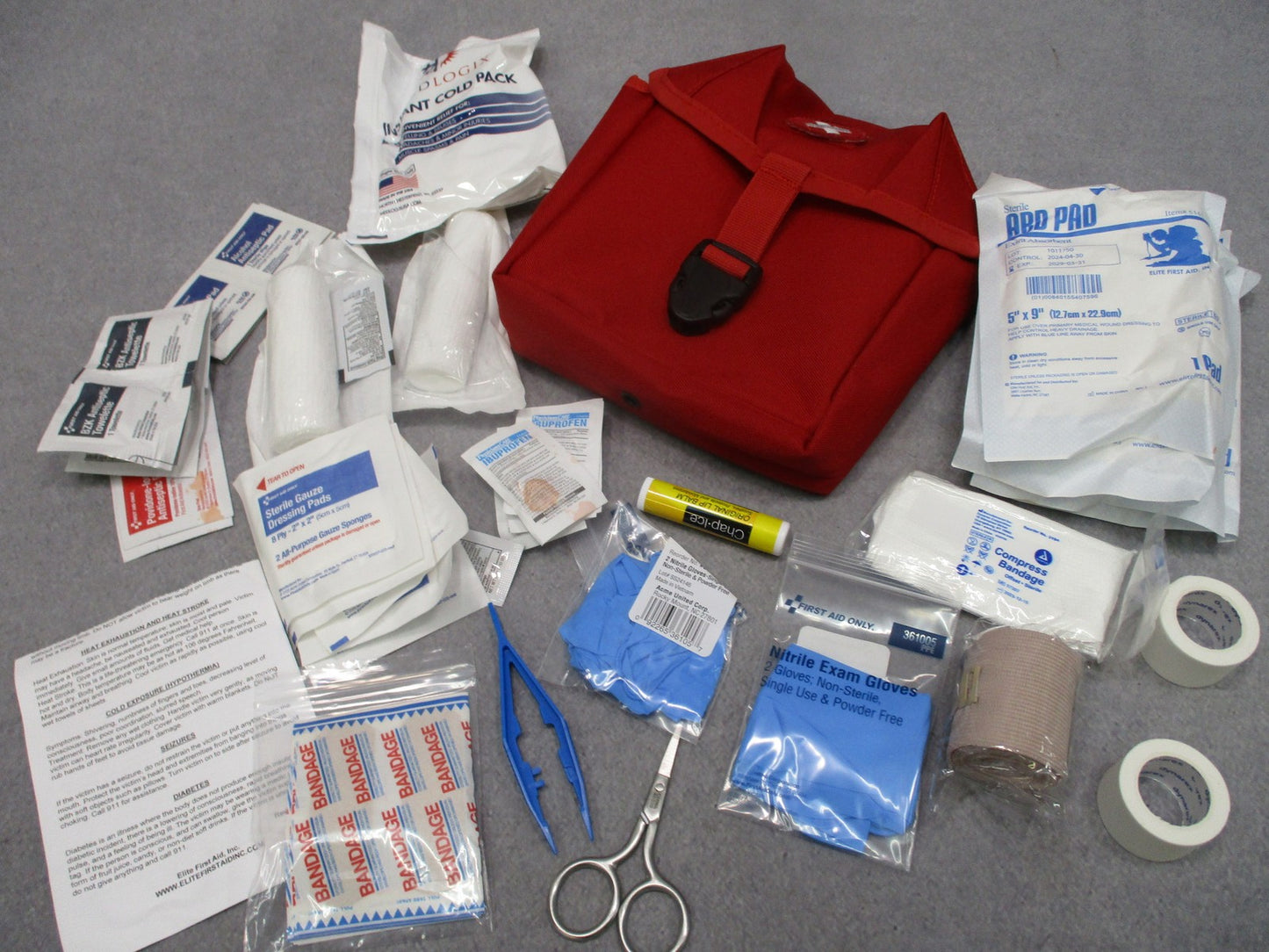 Elite First Aid Platoon IFAK Tactical Medical Kit Red Pouch New