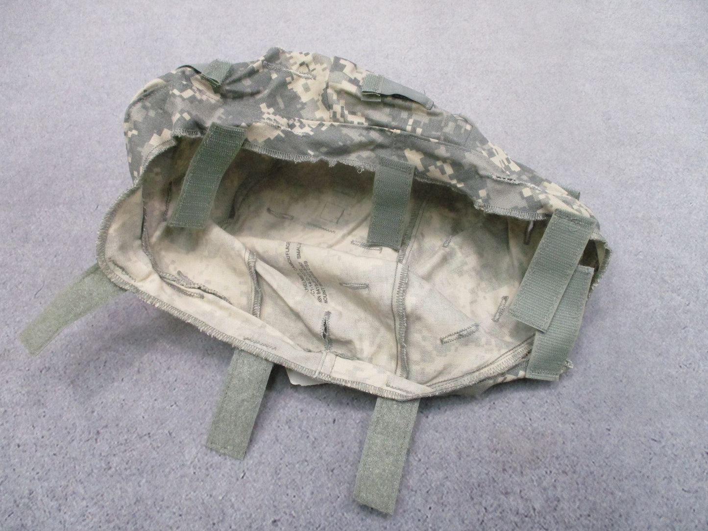 New US Military ACH ECH Helmet Cover UCP Camo Small/Medium NSN 8415-01-521-8357