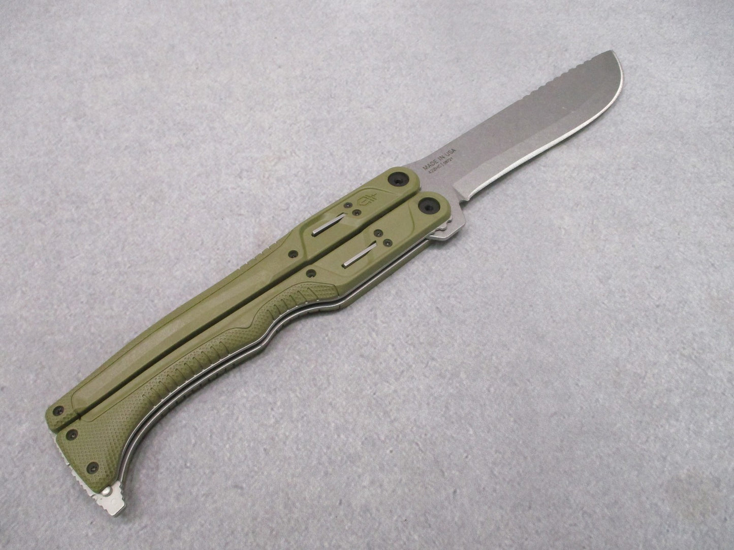 Gerber DoubleDown Folding Machete OD Green 420HC w/ Sheath Box USA