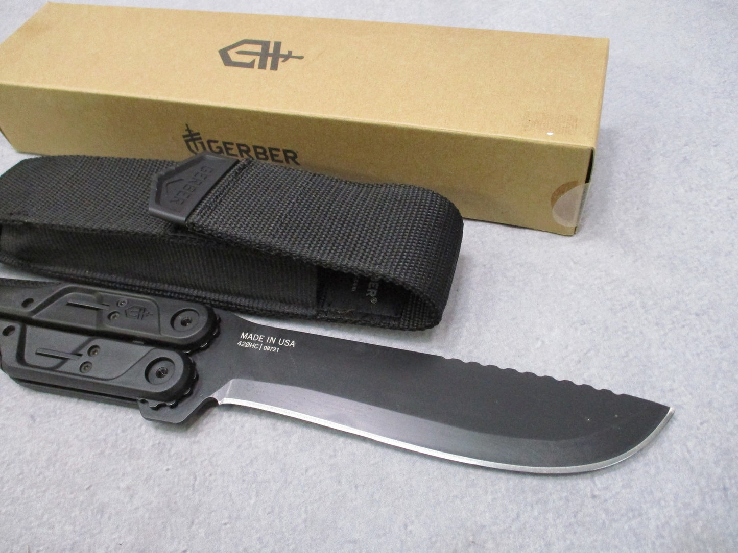 Gerber DoubleDown Folding Machete 420HC Black w/ Sheath Box USA Made