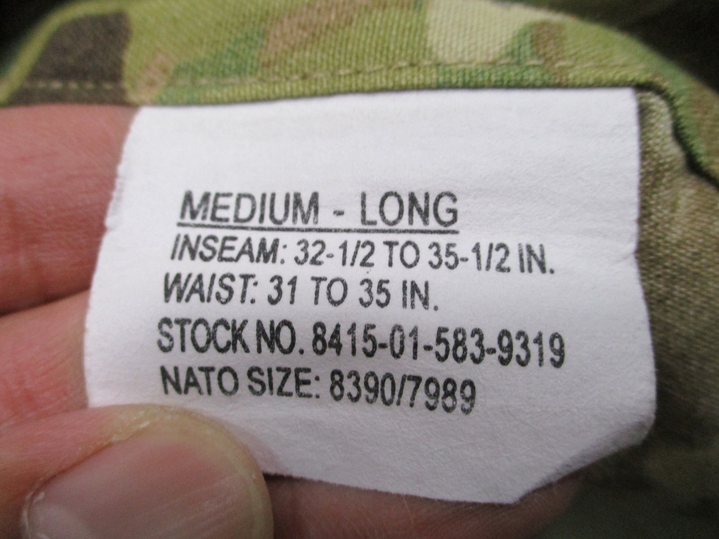 US Military Aircrew Combat Trousers MultiCam Flame Resistant Medium Long Pants