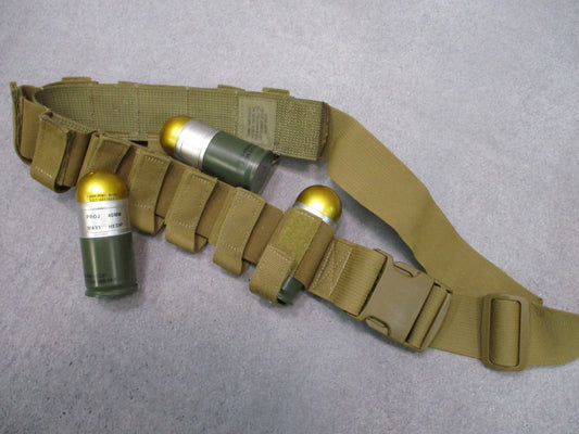 TACTICAL TAILOR 40mm BELT 12 ROUND 203 BANDOLEER COYOTE BROWN USMC ISSUE GMR 320